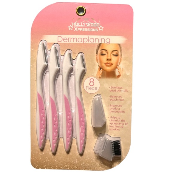 NWT Hollywood Expression 8 Piece Dermaplaning Set / Exfoliates Dead Skin - Picture 1 of 3